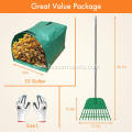 Adjustable Folding Leaves Rake for Quick Clean Up of Lawn and Yard